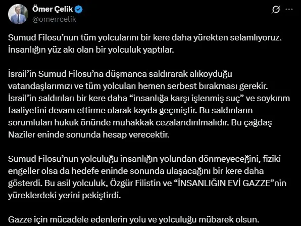 Katil İsrail’den Sumud Filosu’na yasa dışı engelleme! Üst üste tepkiler: Çağdaş Naziler hesap verecek