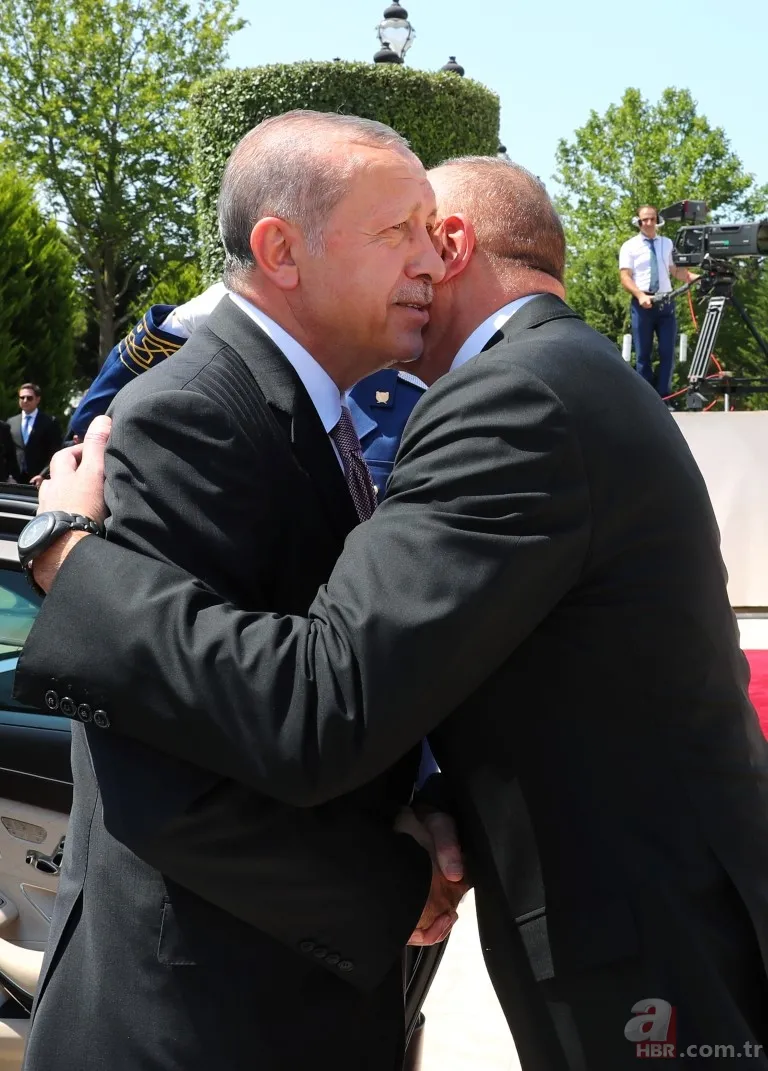 Başkan Erdoğan Azerbaycan'da Aliyev tarafından resmi törenle karşılandı 3