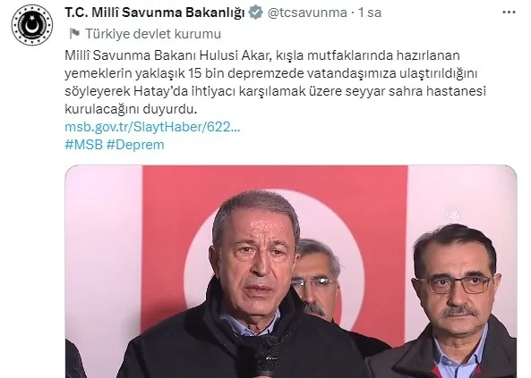 SON DAKİKA | MSB duyurdu: Hatay’ı da vuran depremde 3 asker şehit oldu