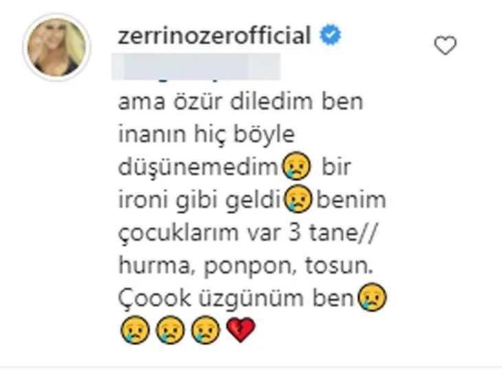 Zerrin Özer’den tepki çeken paylaşım