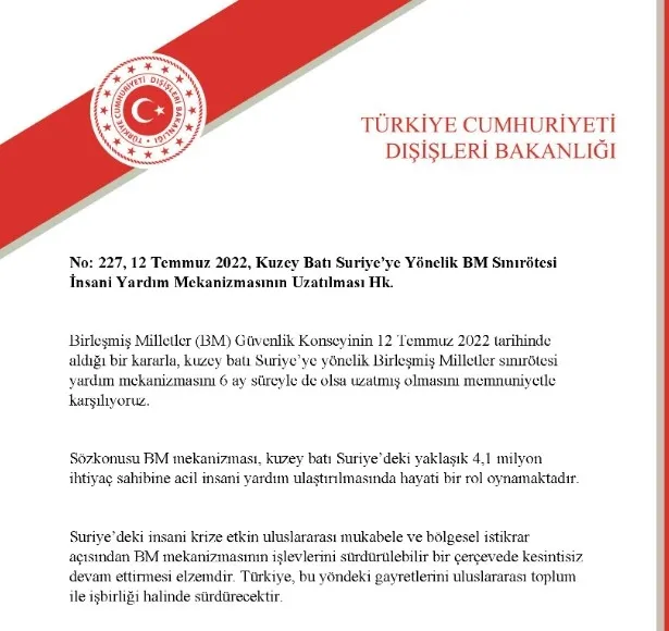 son-dakika-turk-disisleri-bakanligindan-kuzey-bati-suriye-aciklamasi-memnuniyetle-karsiliyoruz-1657636883421.jpg SON DAKİKA: Türk Dışişleri Bakanlığından "Kuzey Batı Suriye" açıklaması: Memnuniyetle karşılıyoruz - 1