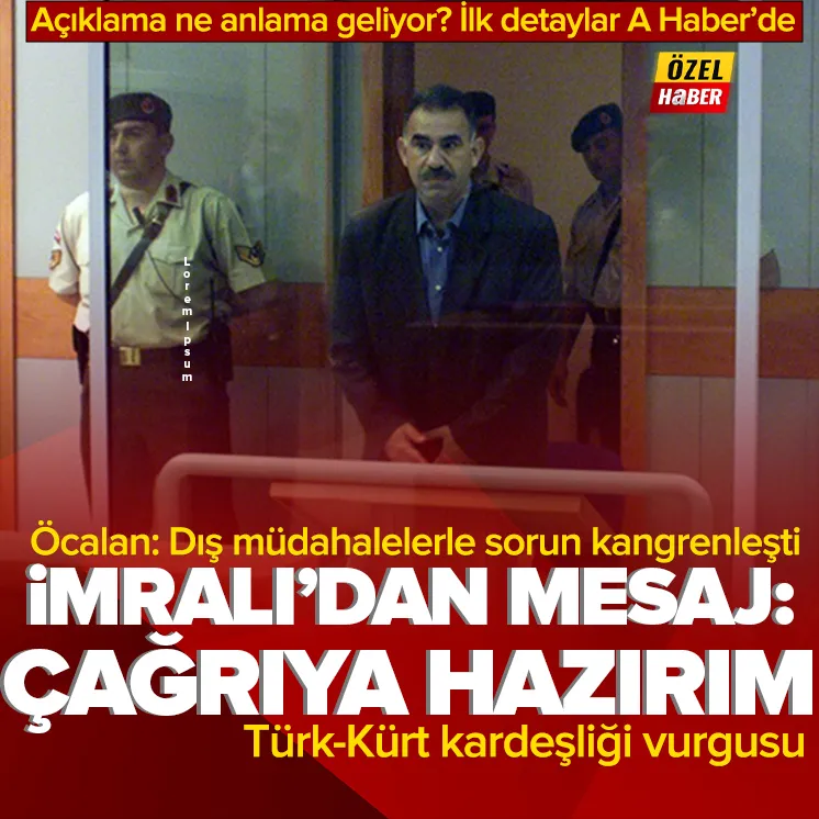 Teröristbaşı Öcalan: Katkı sunmaya hazırım