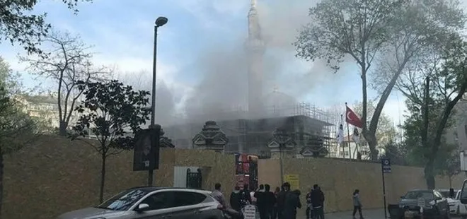 Şişli’de Teşvikiye Camii’nde korkutan yangın