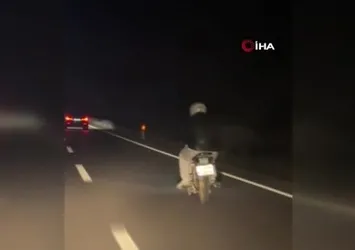 Bartın'da tehlikeli yolculuk kamerada