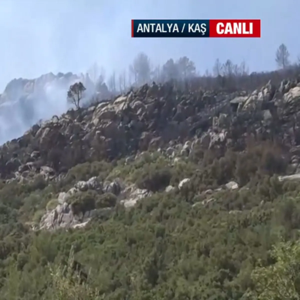 Antalya Kaş'ta orman yangını: Ekipler alevlerle mücadeleyi sürdürüyor