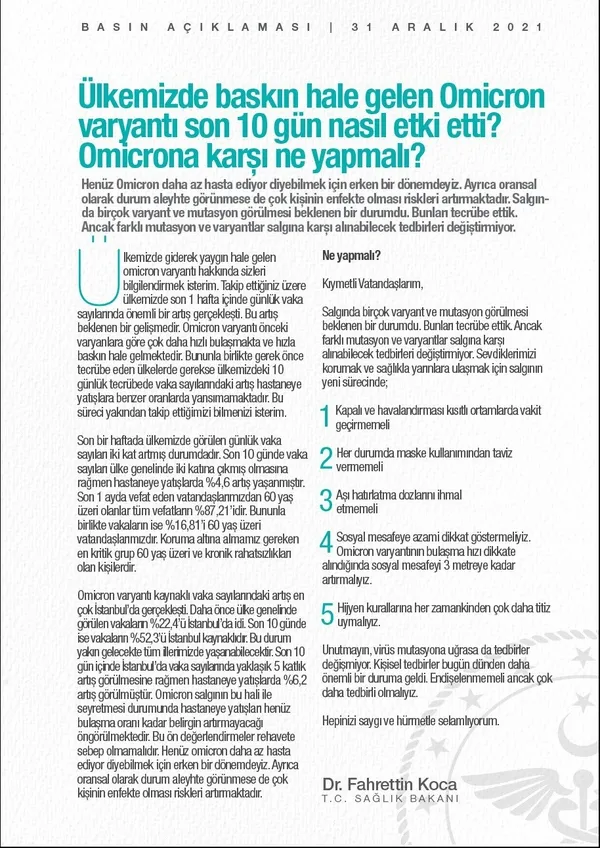 1640966939000.jpg Sağlık Bakanı Fahrettin Koca'dan son dakika Omicron açıklaması! Omicron'a karşı ne yapmalı? - 7