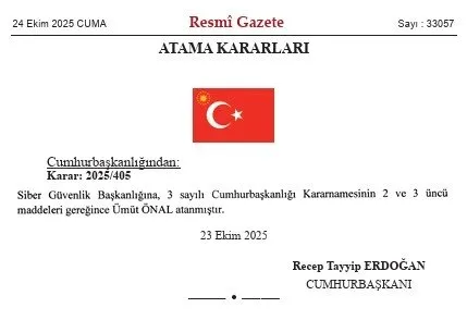 Başkan Erdoğan imzaladı! Siber Güvenlik Başkanlığı’na Ümit Önal atandı