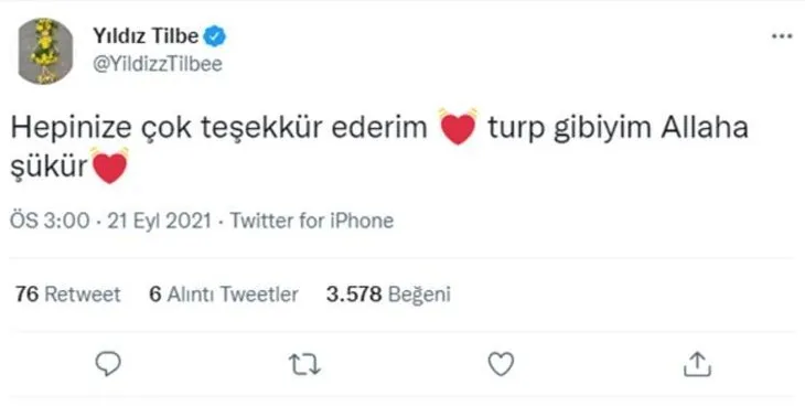 Ameliyat olan Yıldız Tilbe’den yeni haber