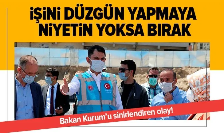Son dakika: Bakan Kurum'dan Elazığ’da yüklenici firmanın müteahhidine sert uyarı: İşini düzgün yapmaya niyetin yoksa bırak