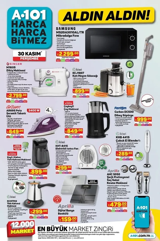 A101 30 Kasım aktüel ürünler kataloğunu yayınladı! A101 telefon kampanyasına 150 CC motor ekledi! İşte A101 indirim afişindeki tüm ürünler… - 3