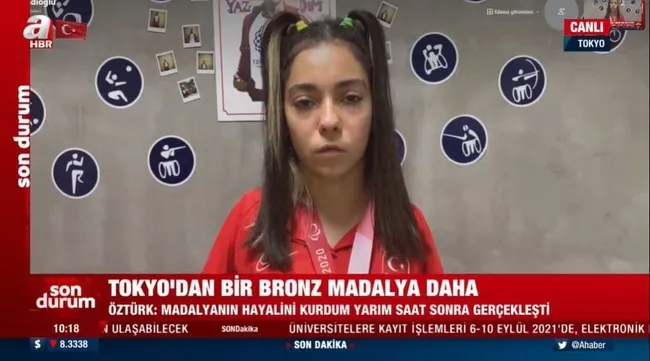 Tokyo’da bronz madalya alan Sevilay Öztürk A Haber’e konuştu: Çok mutluyum