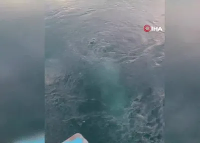 Gölde esrarengiz görüntü