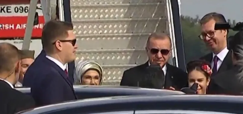 Başkan Erdoğan Sırbistan'da böyle karşılandı