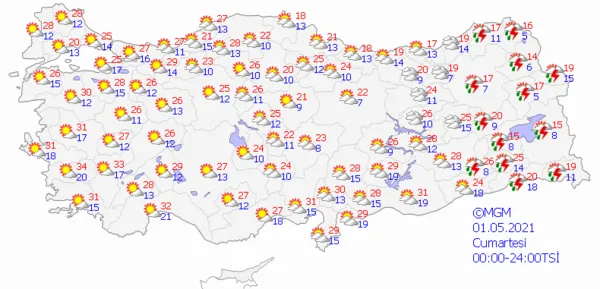 1619551656675.png Meteoroloji'den son dakika açıklaması! Üç haftalık tam kapanma öncesi son gün hava nasıl olacak? İstanbul Ankara İzmir'de hava durumu - 6