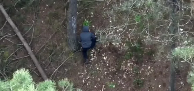 Sultanbeyli’de Pikachu kasklı motosikletli ormana gömdüğü uyuşturucuyu alırken yakalandı