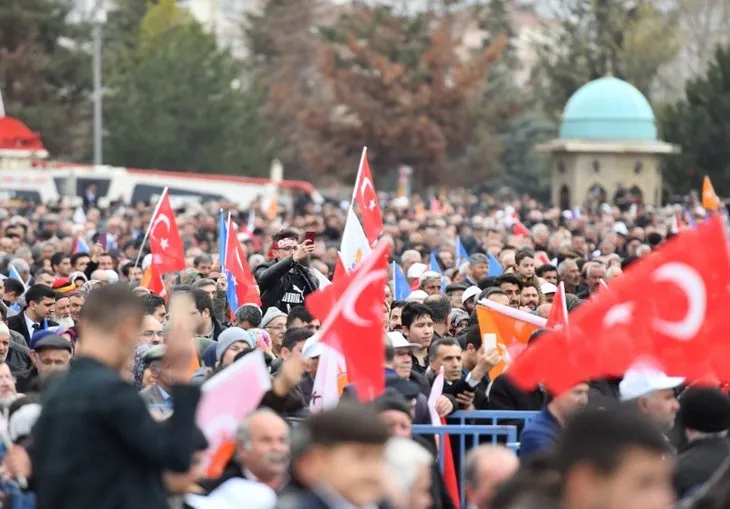 Başkan Erdoğan'ın Malatya mitinginden dikkat çeken kare