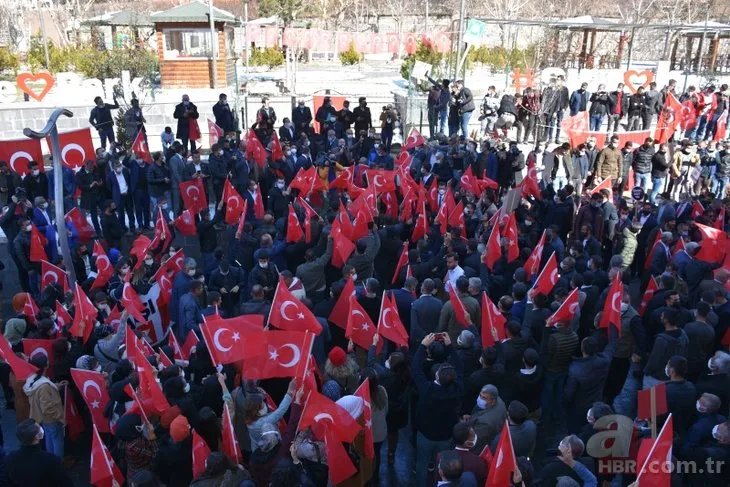 Şırnak teröre karşı tek yürek! Gara şehitleri için ’PKK’ya lanet’ yürüyüşü