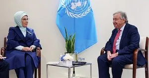 Emine Erdoğan Guterres ile görüştü
