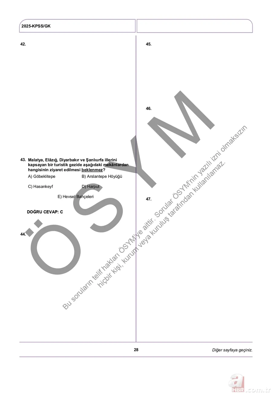 KPSS A GRUBU A-B-C-D kitapçığı PDF İNDİR | KPSS Genel Yetenek-Genel Kültür soru ve cevap anahtarı ne zaman? 12