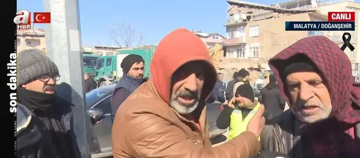 İşte depremin yıktığı Doğanşehir! A Haber canlı yayınında vatandaş böyle seslendi: Devlet burada her şey burada
