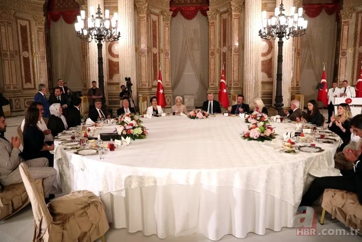 Başkan Erdoğan sanatçı ve sporcularla iftarda bir araya geldi