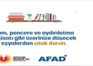 AFADdan depreme ilişkin videolu uyarı