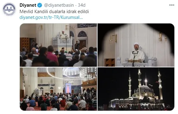 KKTC’de Mevlit Kandili dualarla idrak edildi | Diyanet İşleri Başkanı Ali Erbaş’tan önemli mesajlar