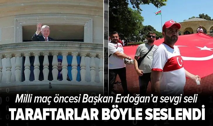Son dakika: Başkan Erdoğan’a Bakü’de sevgi seli: Taraftarlar böyle seslendi! Türkiye-Galler maçını Aliyev ile birlikte izleyecek