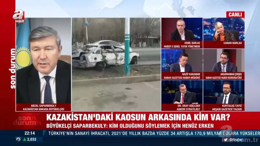 Kazakistan'da neler oluyor? Kazakistan'daki "gizli el" Soros mu? Ankara Büyükelçisi A Haber'e açıkladı 13