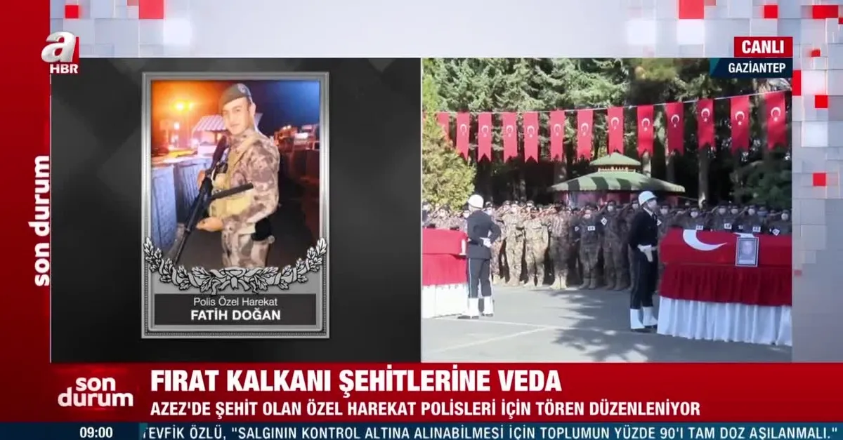Fırat Kalkanı şehitlerine veda