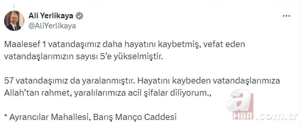 İzmir Torbalı'daki lokantada tüp patlaması! Bakan Yerlikaya son durumu açıkladı: 5 ölü 63 yaralı | Gözaltı kararı 11