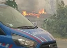 Alevler yaklaştı jandarma alarma geçti!
