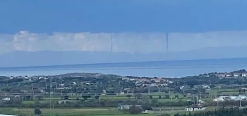 İzmir’de korkutan görüntü! Aynı anda 8 hortum oluştu