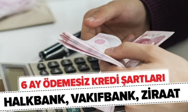 Halkbank, Vakıfbank, Ziraat Bankası 6 ay ödemesiz 36 ay vadeli kredi başvurusu nasıl yapılır? İşte şartlar...