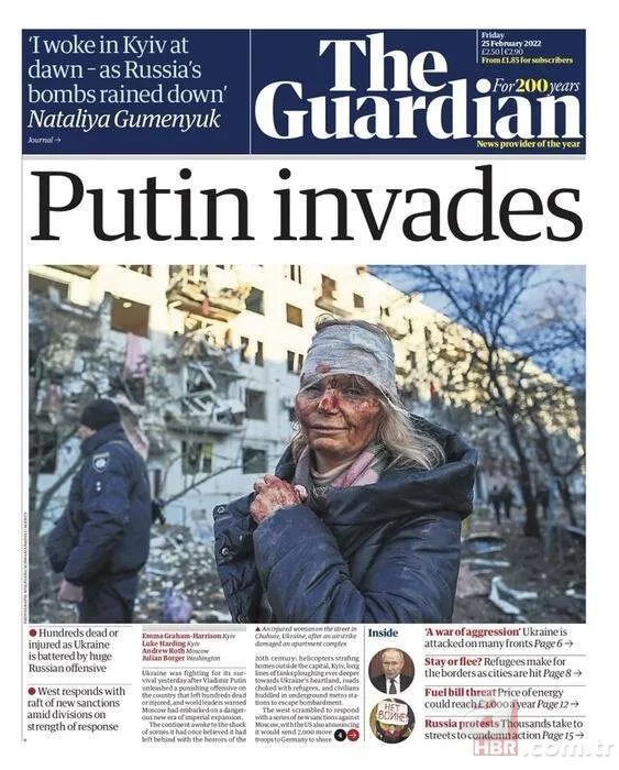 Rusya’nın Ukrayna’yı işgali dünya basınında: ’Putin’in kanı’