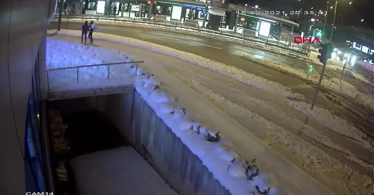 İzmit'te kardan kadını çaldılar!