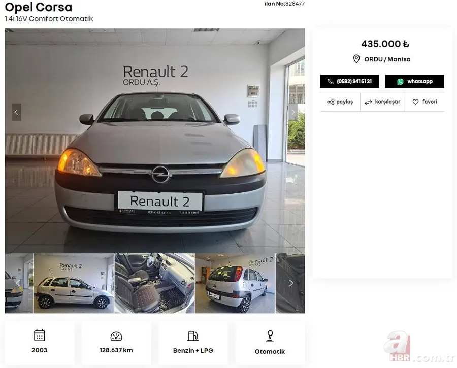 Listede en pahalı ikinci el araç 500 bin TL! Renault 12 ay garanti ile satışa sunuyor! İşte Renault, Peugeot, Fiat, Volkswagen, Hyundai, Opel…. 23