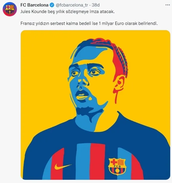 Barcelona CENGAVER diye duyurdu: Fransız futbolcu Kounde transferi tamam