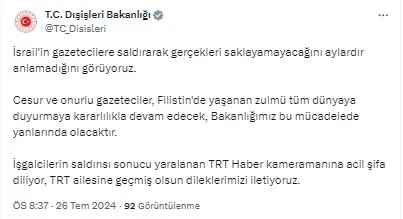 Dışişleri’nden Türk gazetecilere saldıran işgalcilere sert tepki: Gerçekleri saklamayacaksınız