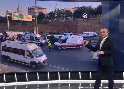 Ümraniye’de servis otobüsü devrildi!