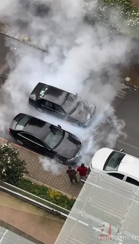 Gözyaşlarına boğuldu! Kadıköy’de aracı gözünün önünde alev alev yandı