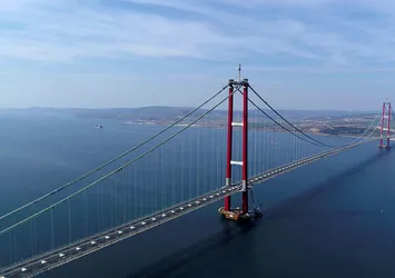 1915 Çanakkale Köprüsü'nde top mermisi hazırlığı