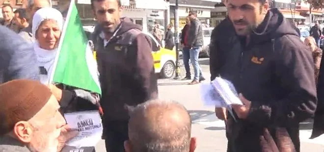 Diyarbakırlı vatandaştan HDP’lilere tepki: HDP broşürünü yere atıp kovdu