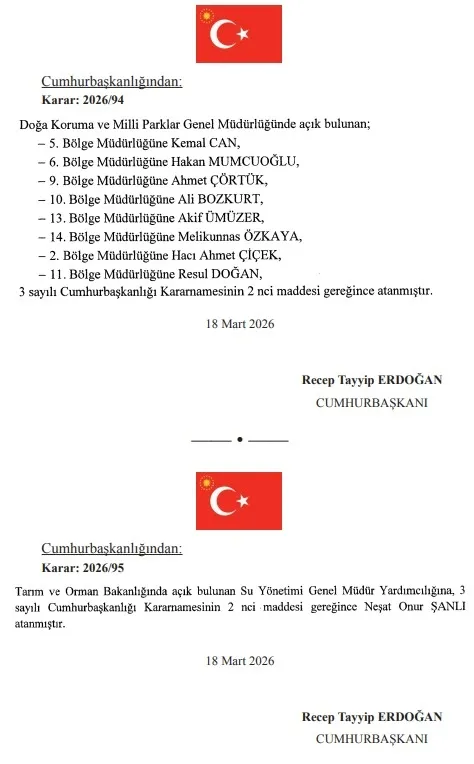 Başkan Erdoğan imzaladı! Atama kararları Resmi Gazete'de - 4