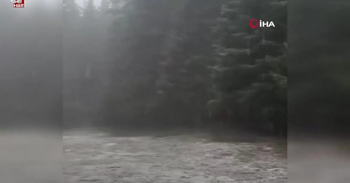Bolu’nun yükseklerinde kar yağışı