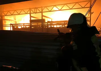 Manisa'da fabrika yangını