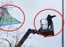 Skandal görüntüler! Afişleri toplattı