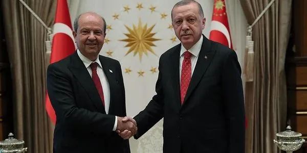 Son dakika: Başkan Erdoğan, KKTC Cumhurbaşkanı Ersin Tatar ile görüştü