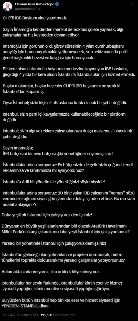 ak-partiden-ekrem-imamogluna-tepki-makam-hevesi-istanbulu-unutturdu-1687534906913.jpg AK Parti'den Ekrem İmamoğlu'na tepki: Makam hevesi İstanbul'u unutturdu - 4