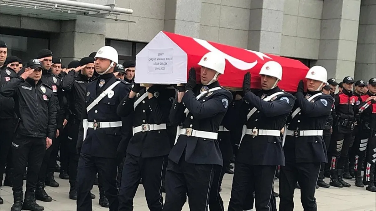 Şehit Bekçi Uğur Gölçek'e İstanbul'da veda töreni | Bağcılar'da silahlı saldırıya uğramıştı
